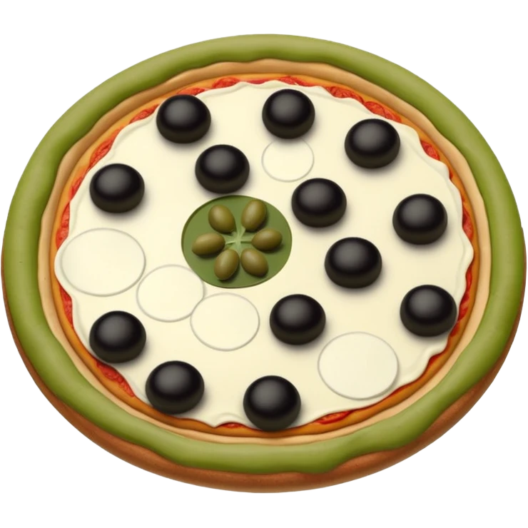 just black and green olives pizza emoji