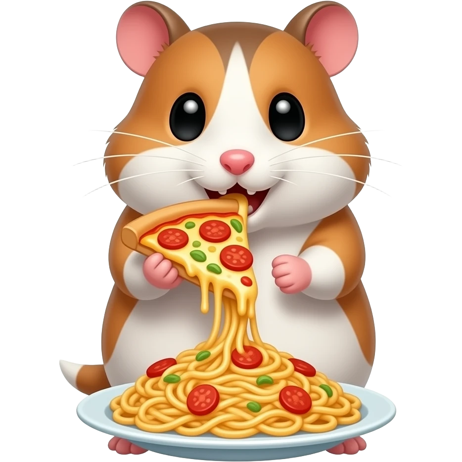 hamster pizza lasagne spaghetti emoji