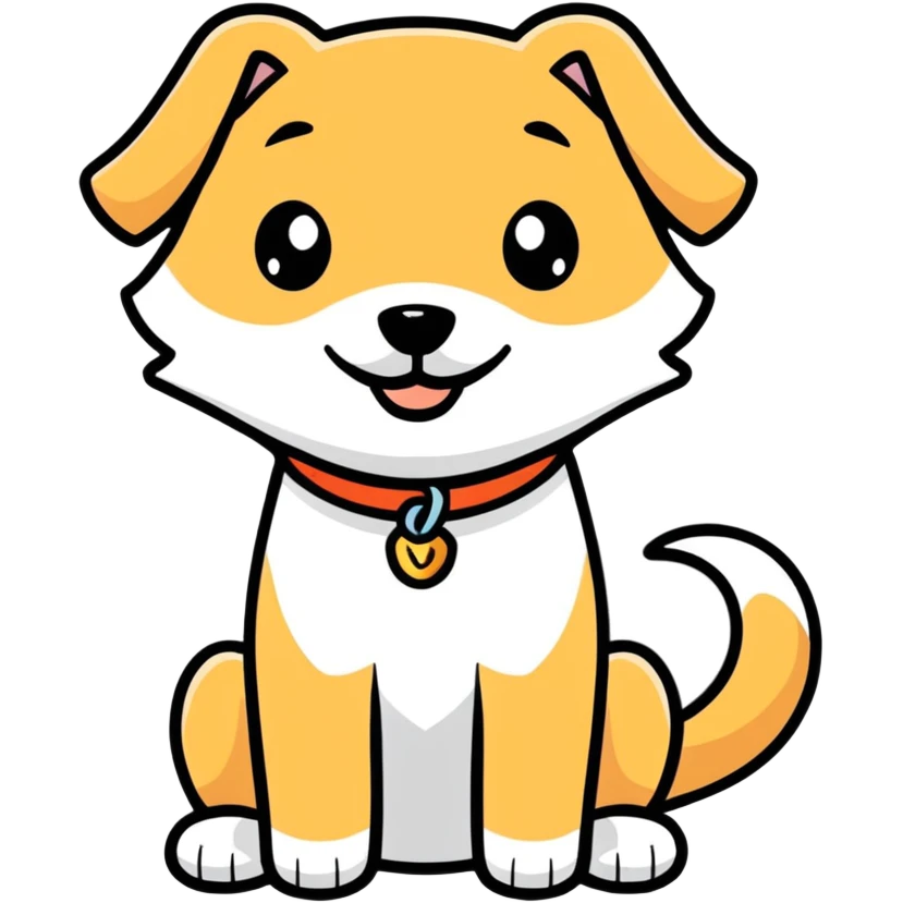 Smiling dog emoji