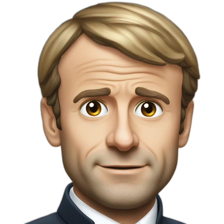Emmanuel Macron avec une épée emoji