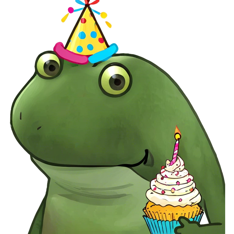 Birthday cupcake emoji