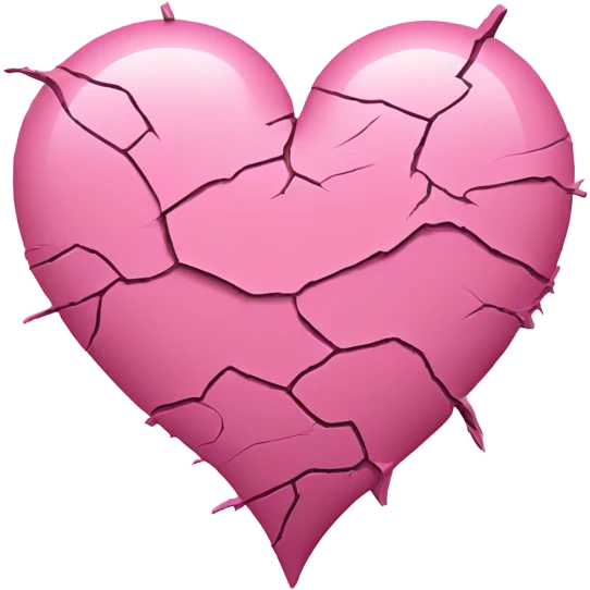 cracked pink heart  emoji