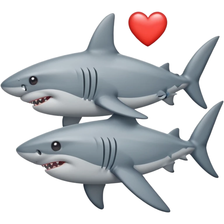 акула на на ее глазах сердечко на двоих emoji