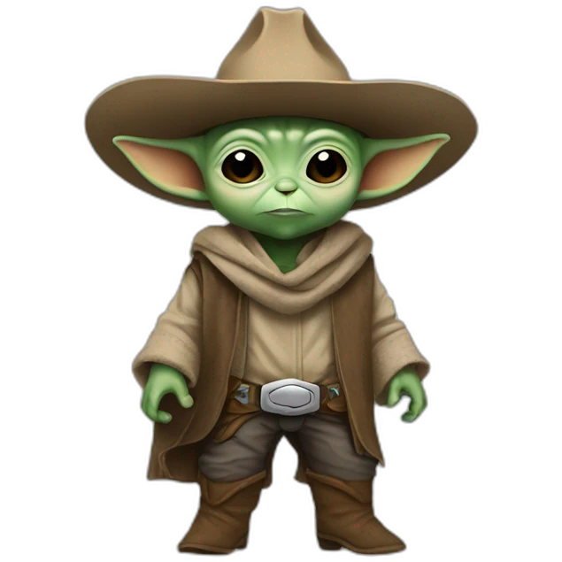 Baby yoda cowboy emoji