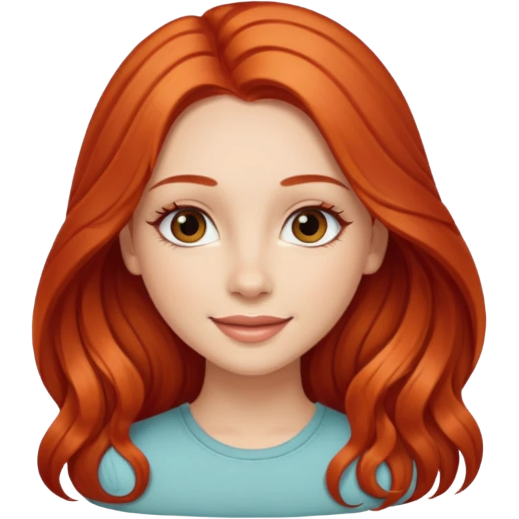 Little red riding hood light skin with straight long wavy hair and long eyelashes  emoji