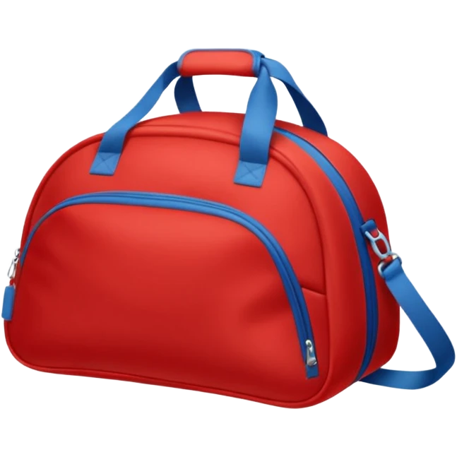 sac de sport rouge sans motif emoji