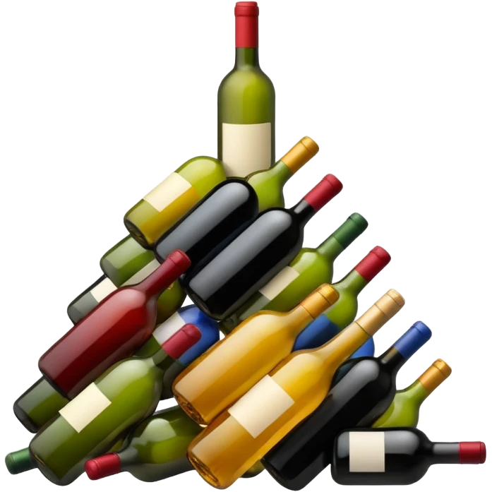 mountain of wine bottles emoji
