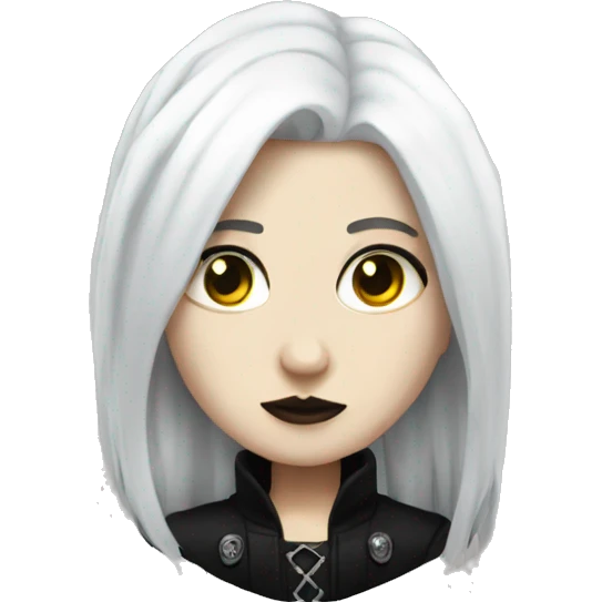 White haired goth girl  emoji