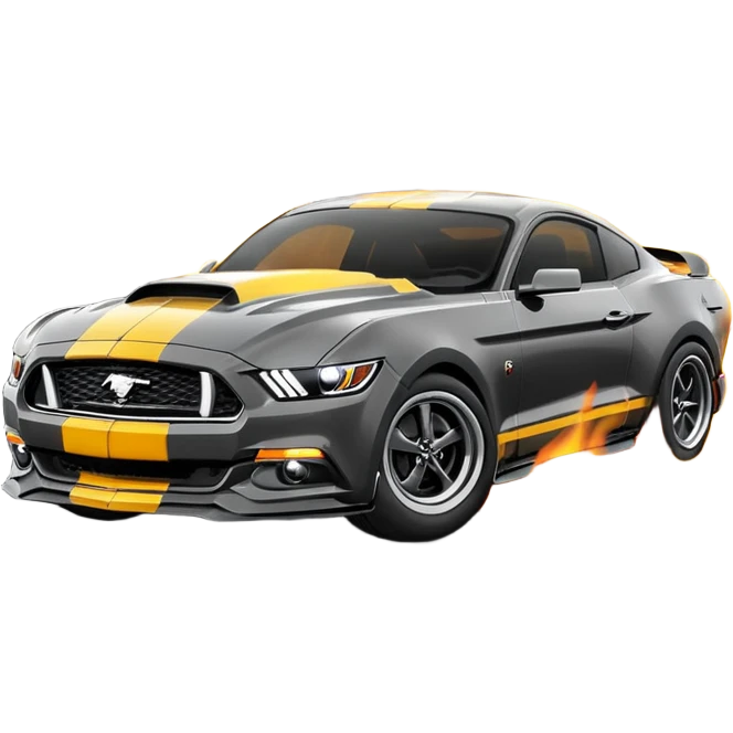 s550 (2015+) emoji of a ford mustang doing a burnout emoji