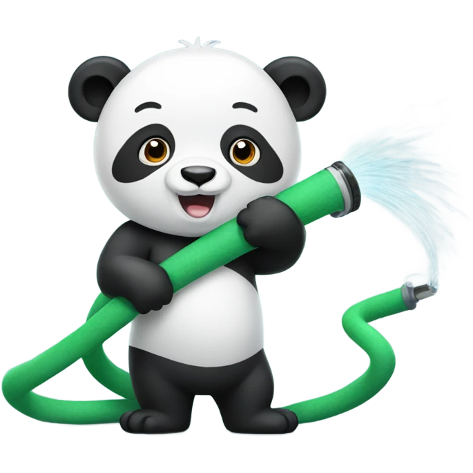 An panda with hose emoji