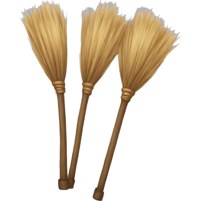 crossed magic brooms emoji