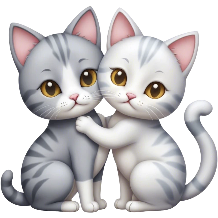 Two cats kissing emoji