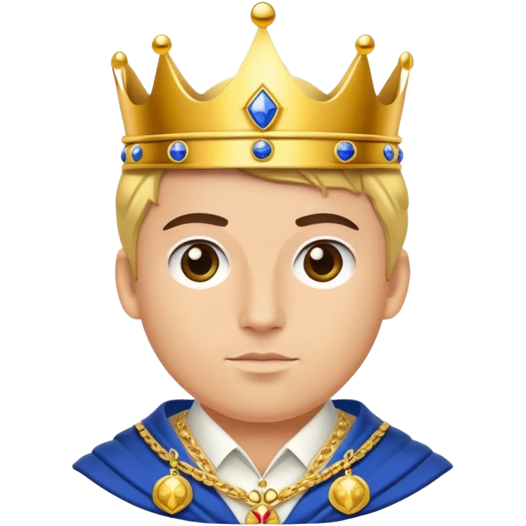 Golfer with royal robes and crown￼ emoji