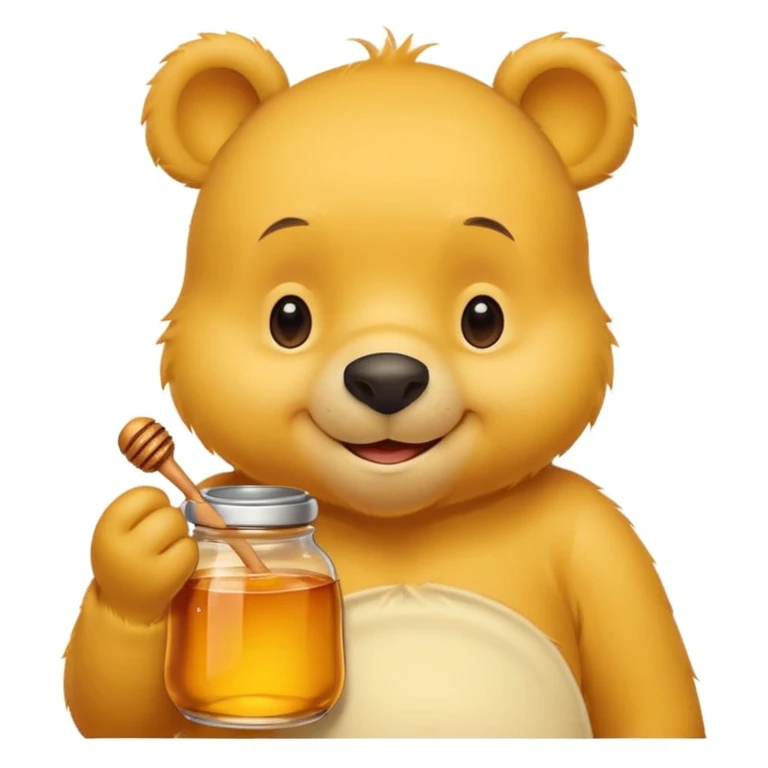 Cute bear like Winnie the pooh emoji