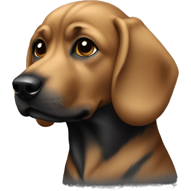 Dog all black  emoji