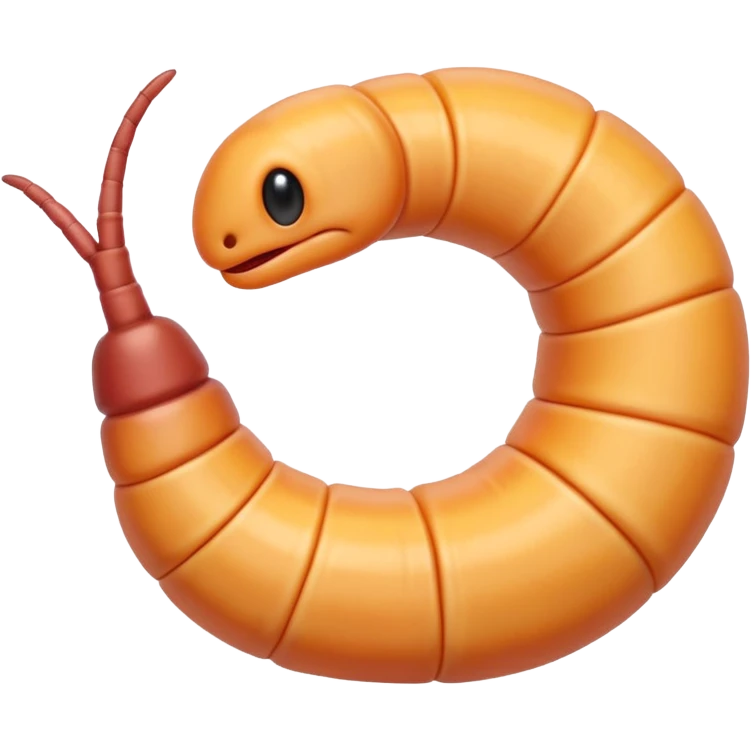 Neurax Worm, a fictional brain parasite, coiled worm with hypnotic gaze emoji