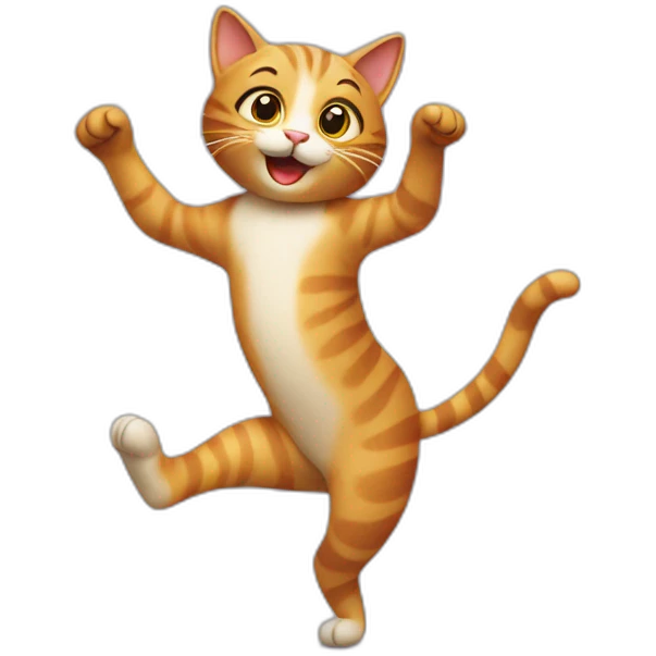 Cat dancing emoji