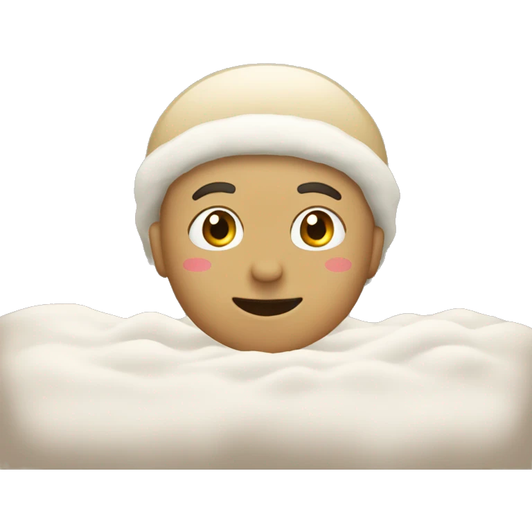 Beige snow and garland emoji