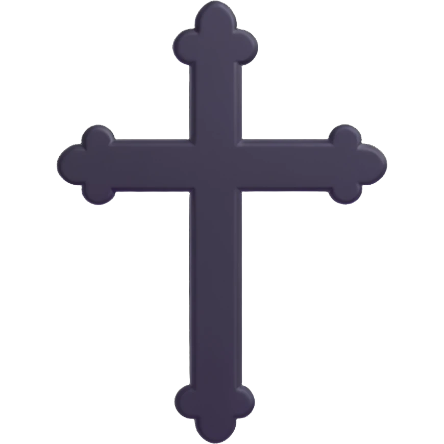 black goth cross emoji