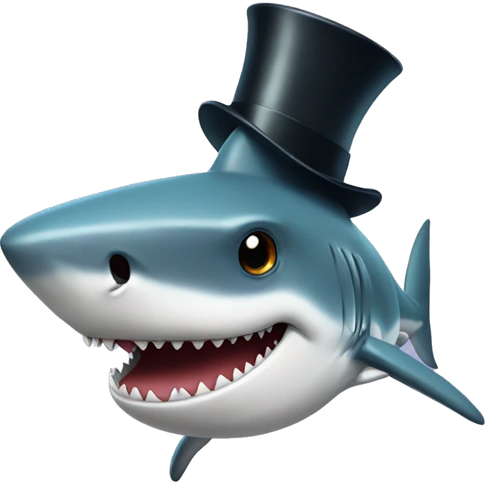 shark with a tophat emoji