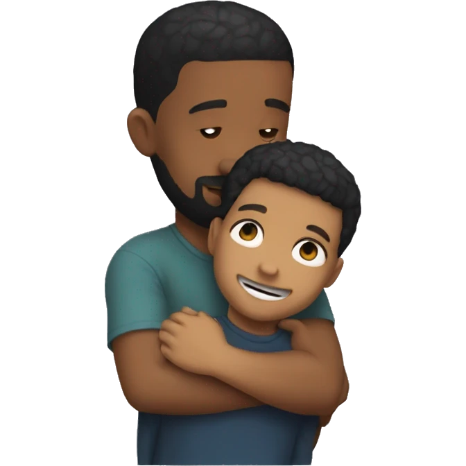 Drake hugging a kid emoji