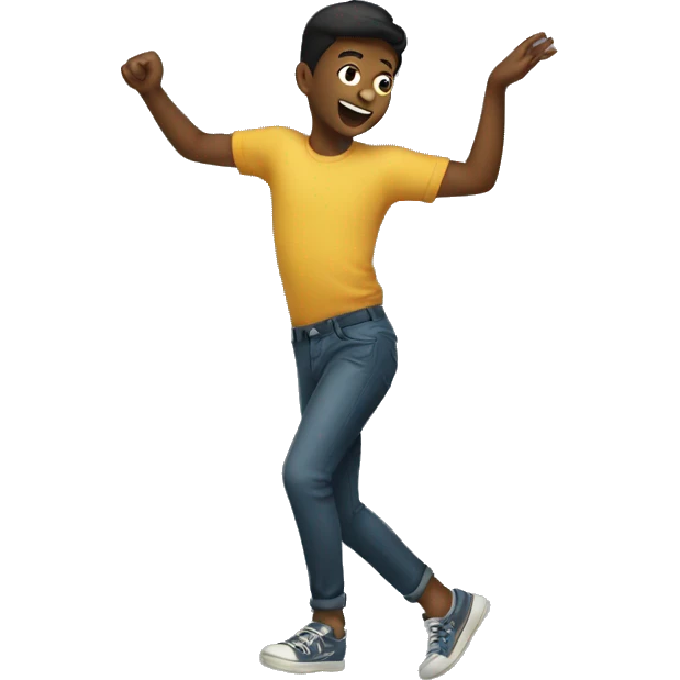 A boy dancing emoji