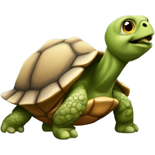 Gullible tortoise emoji