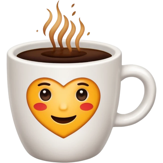 plain Coffee without Saucer, white Cup. emoji