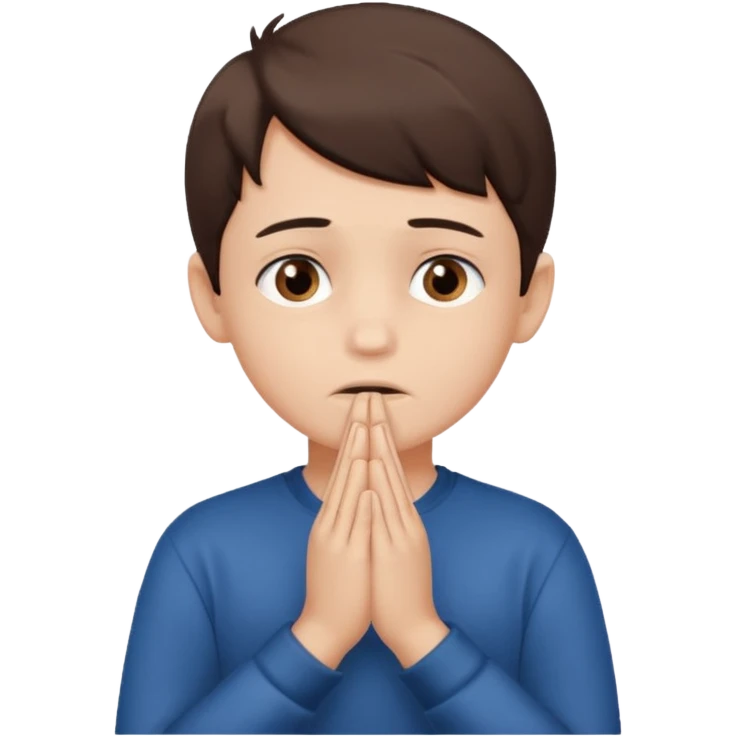 boy asking for silence emoji