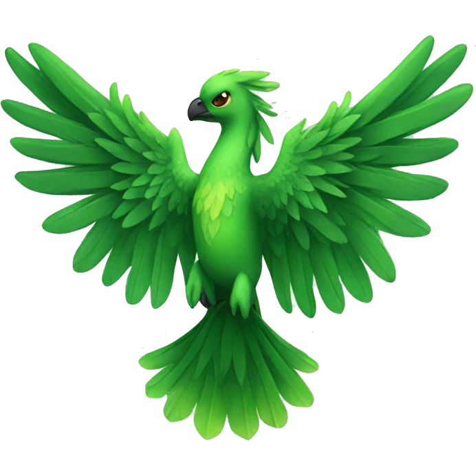 Green phoenix wings emoji