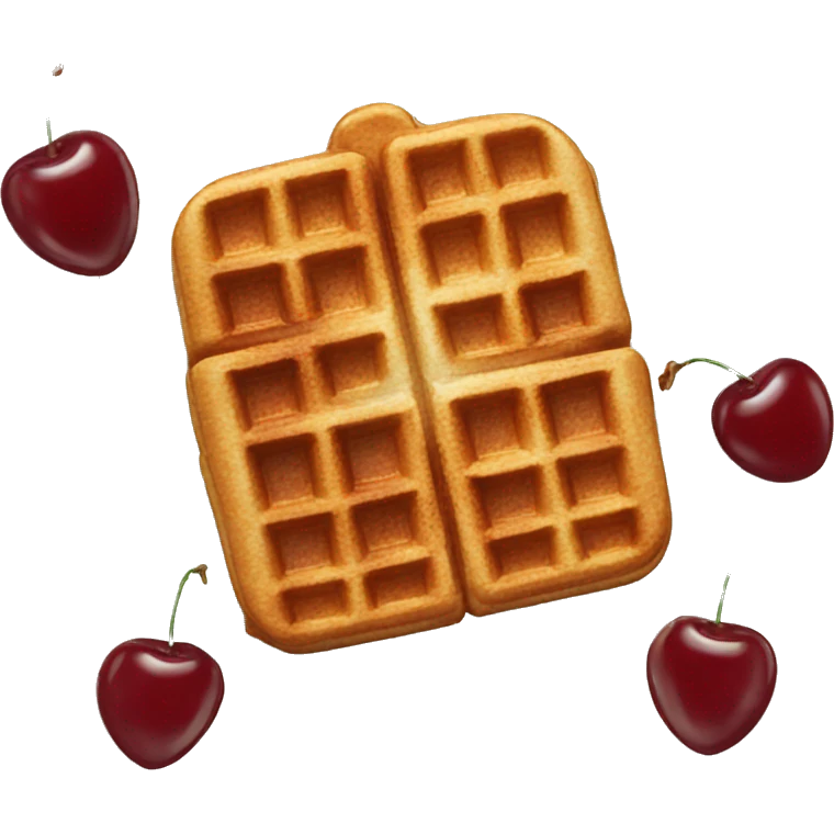 Cherry waffles emoji