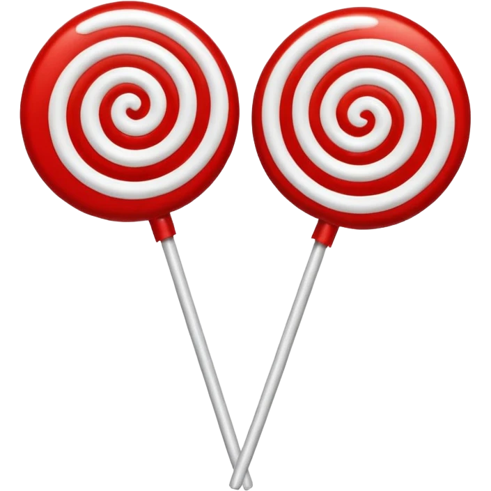2 red round lollipops emoji