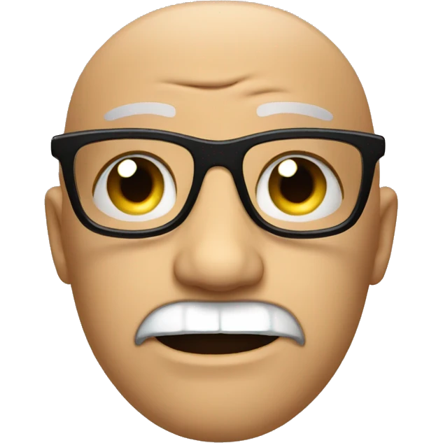 Crying with spects for men emoji