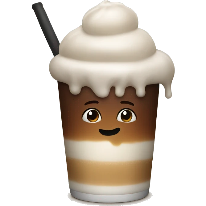 Brat with root beer float emoji