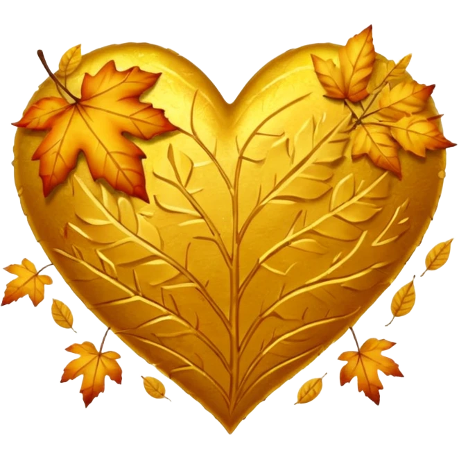 Autumn heart emoji