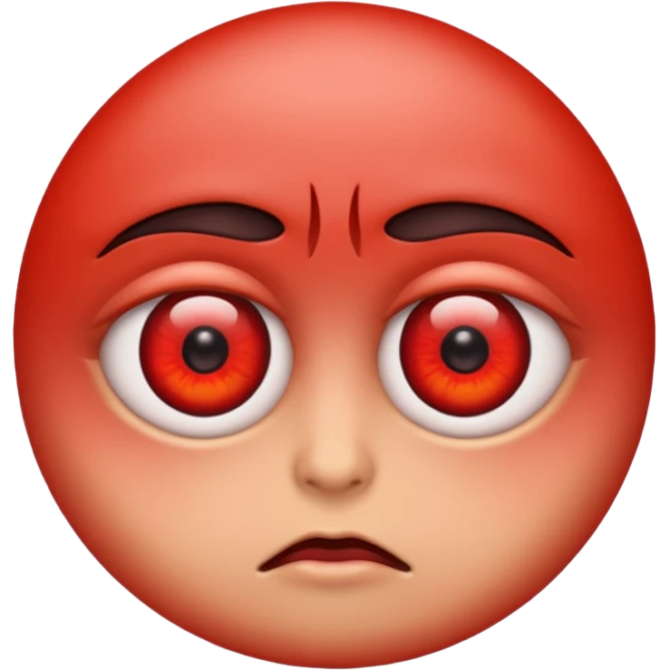 Red eyes emoji