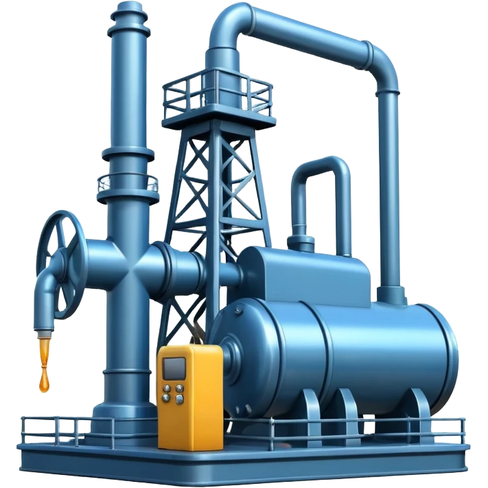 oil pumping station steel shiny emoji