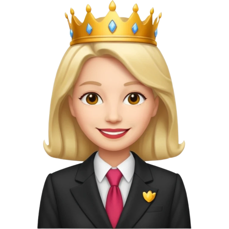 queen with suit emoji