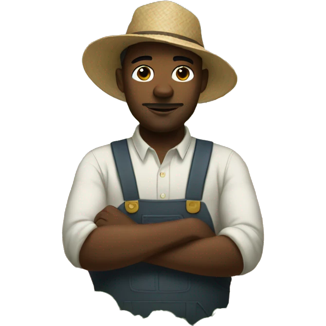 black farmer struggling emoji