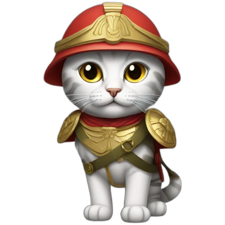 cat dressed as a greek soldier emoji
