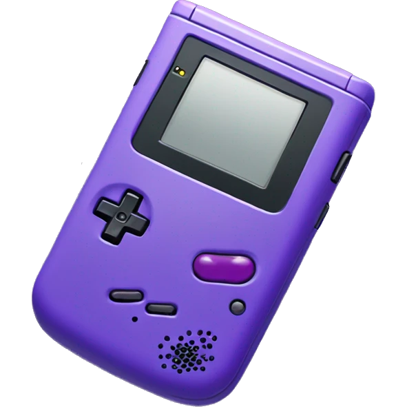 Purple game boy color, iOS emoji style  emoji
