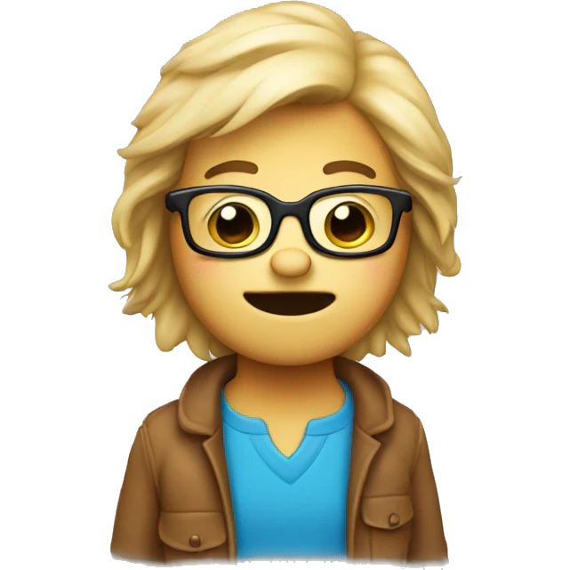 Blond nerd beaver emoji