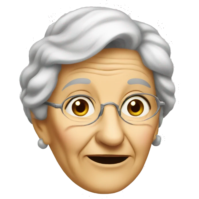 Old lady with big nose emoji