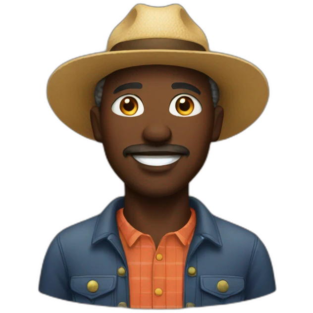 Black farmer emoji