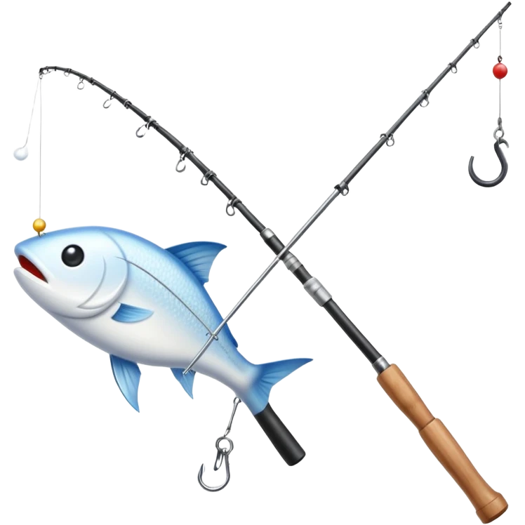 Fishing rod with cocaine as bait emoji