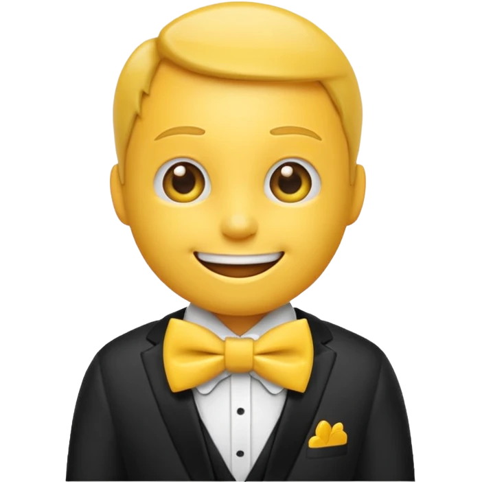 emoji wearing a bow-tie with letters LoL on the Bowtie emoji