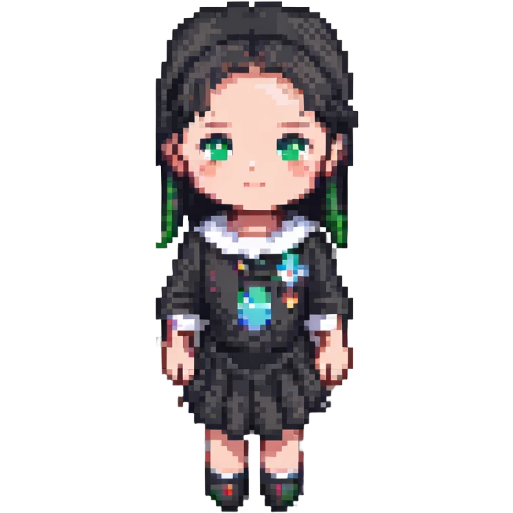 a girl in pixel art style emoji