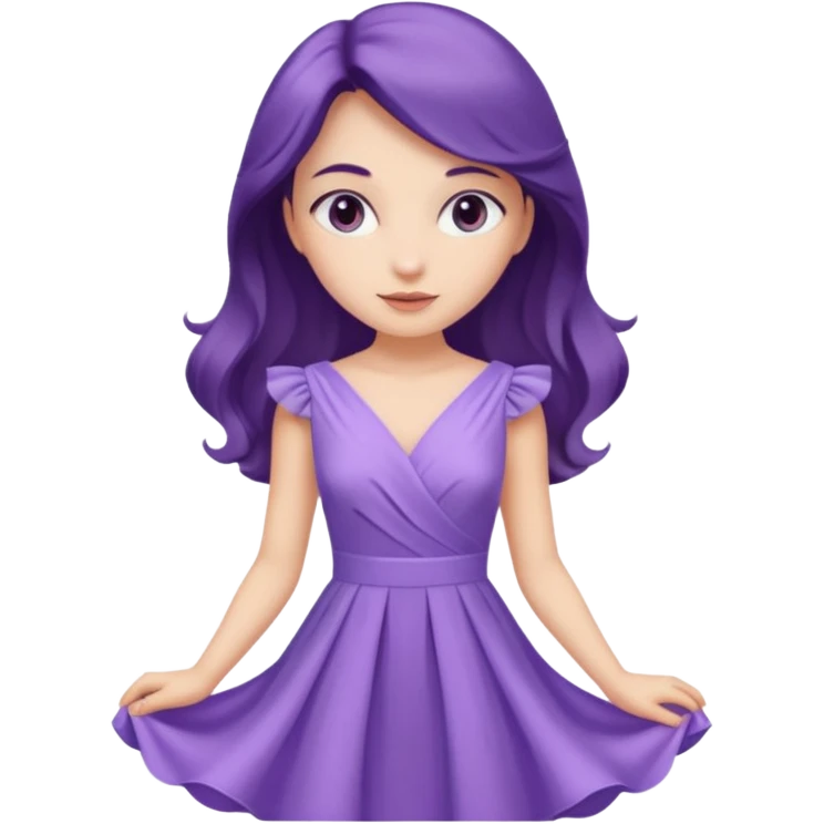 purple pastel dress emoji