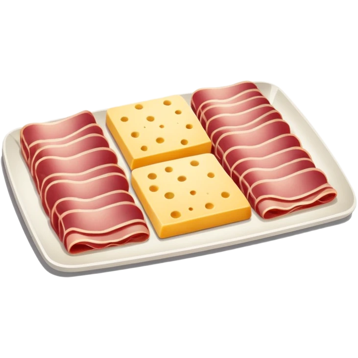 cold cuts (ham & cheese on a rectangular platter) emoji