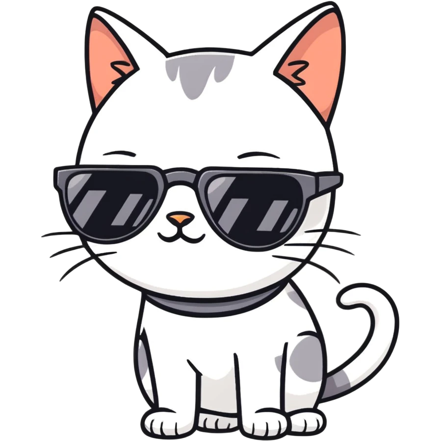 Cat with sunglasses emoji
